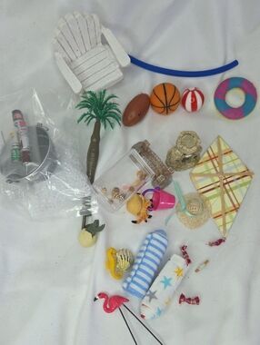 Doll House Beach Summer Realistic Accessories Ice Cans Pool Noodle Animals 1:12
